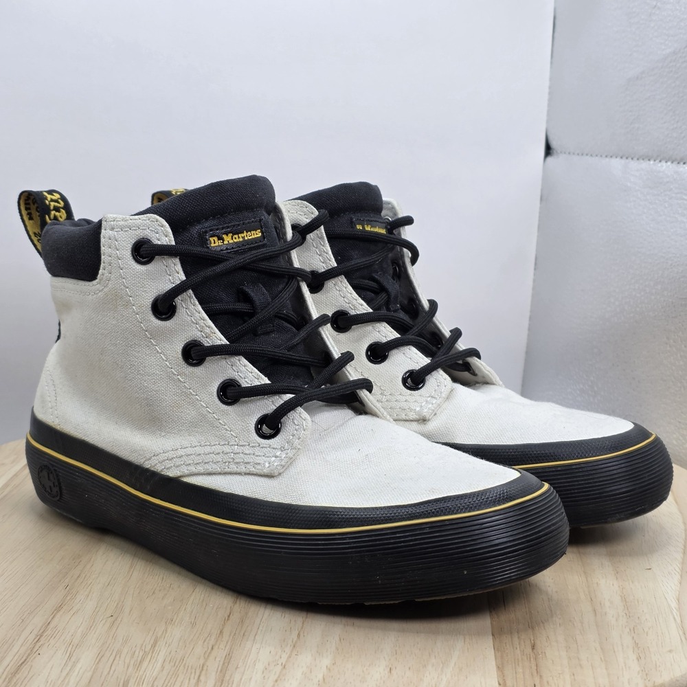 Women Size 6 -‎ Dr Martens Allana Canvas Chukka Boots Cream Black Yellow - Picture 5 of 9
